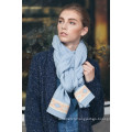 pure twisted yarn knitted scarf with CE certificate